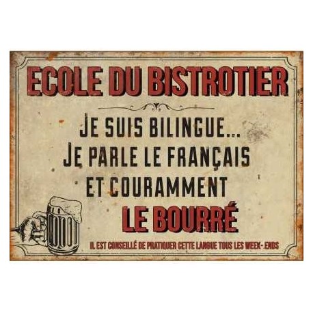 Plaque Ecole du bistrotier