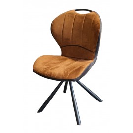 Chaises Sirius tissu cognac ou anthracite