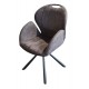 Chaises Sirius cognac ou anthracite avec accoudoirs