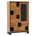 Vitrine 4 portes pin massif brossé - Cubo Casita