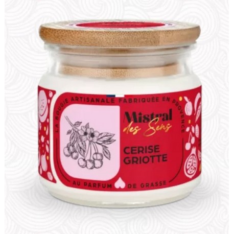 Bougie artisanale Cerise griotte 150gr - Mistral des sens