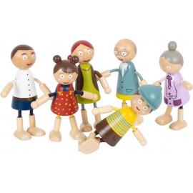 Famille de poupées souples en bois - Small Foot Legler