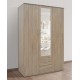 Armoire en kit 2, 3 ou 4 portes couleur bois avec miroir