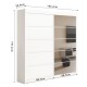 Armoire en kit Mike portes coulissantes blanc ou bois