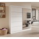 Armoire en kit Mike portes coulissantes blanc ou bois