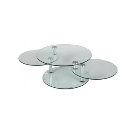 TABLE BASSE DALLES DE VERRE RONDS MEGEVE