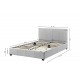 Pack lit Roma et matelas Toulouse 140x200 cm