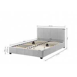 Pack lit Roma et matelas Toulouse 140x200 cm