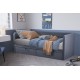 Lit cosy PARMA 90x200 beige ou gris 2 tiroirs