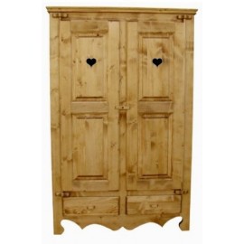 Armoire 2 portes 2 tiroirs - Cœur de Montagne